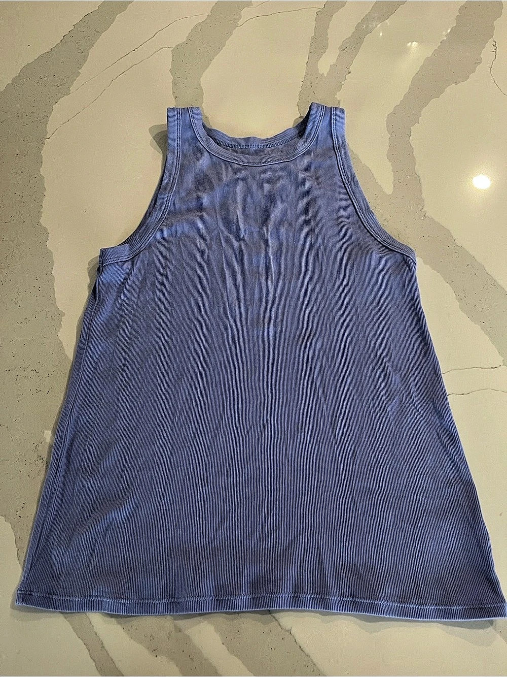 A New Day from Target Ribbed Tank Top in Blue/ Purple Like New